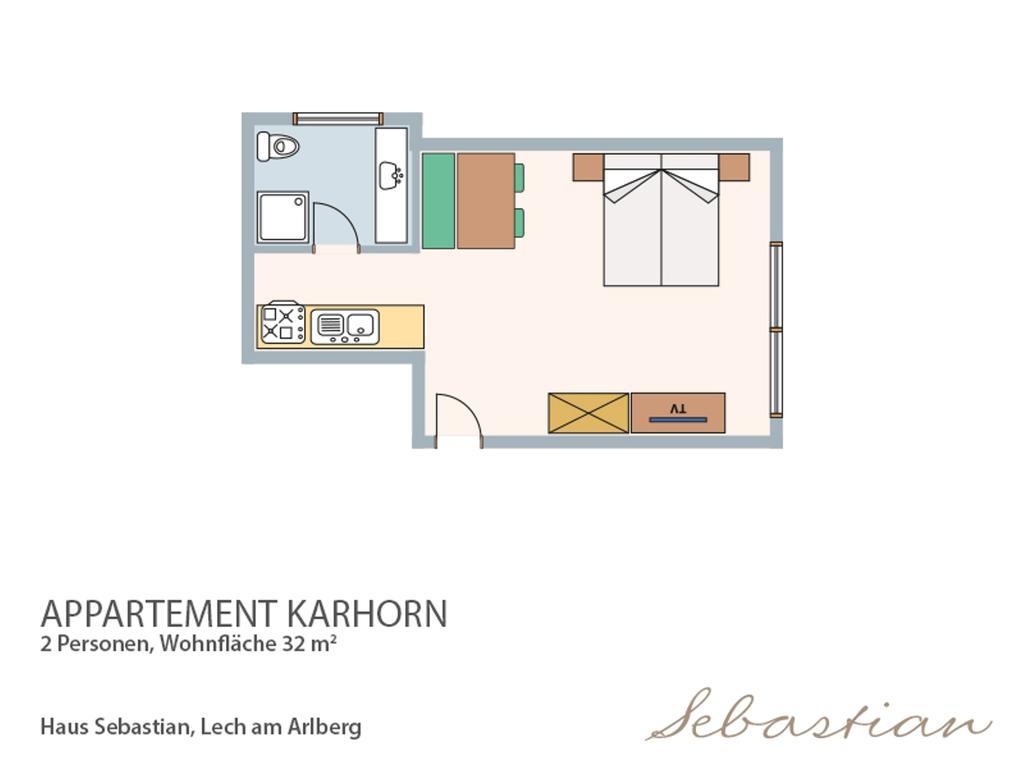 Haus Sebastian Apartman Lech am Arlberg Szoba fotó