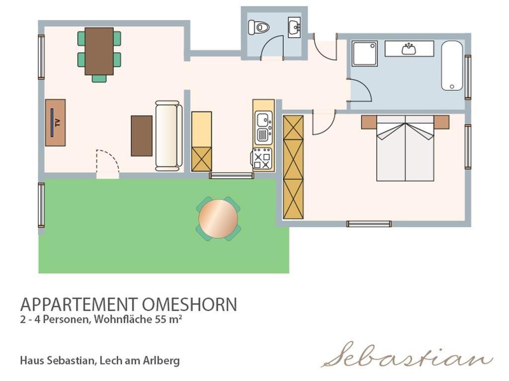 Haus Sebastian Apartman Lech am Arlberg Szoba fotó